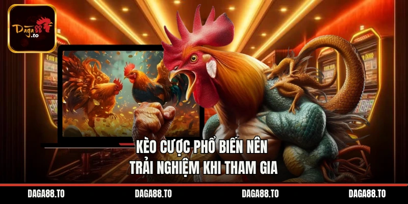 Kèo cược phổ biến nên trải nghiệm khi tham gia