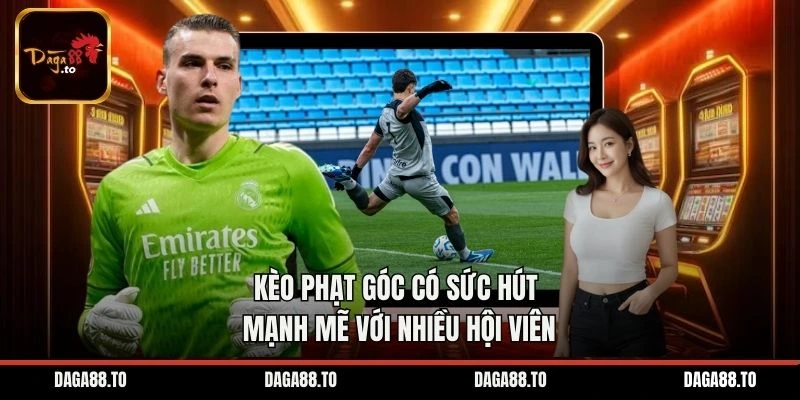 Kèo phạt góc có sức hút mạnh mẽ với nhiều hội viên